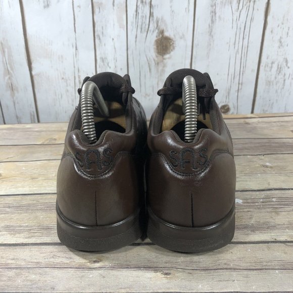 SAS Time Out Tripad Comfort Shoes Mens Size 9.5N Leather Lace Up Walking Brown - Picture 6 of 12
